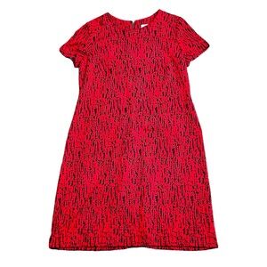 Calvin Klein Red & Black Sheath Dress Women’s 10‎ back zippered
